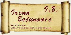 Irena Bajunović vizit kartica